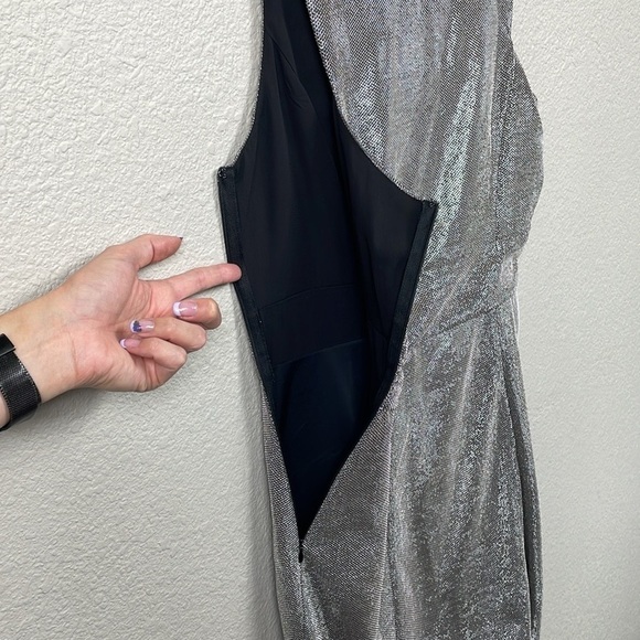 NWT Ramy Brook Evening Capsule Cocktail Dress in Rose Gold Plunge Neck Sz 8 - Picture 7 of 15